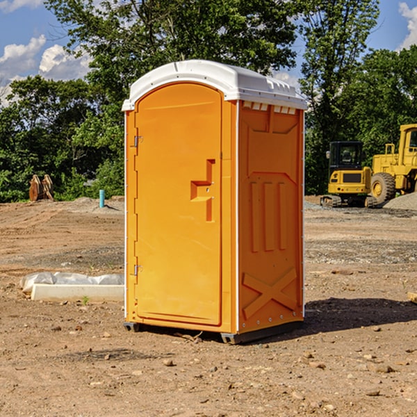 how often are the porta potties cleaned and serviced during a rental period in Klondike Texas